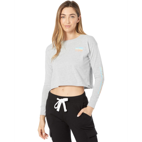 Salty Crew Alpha Gradient Long Sleeve Crop Tee