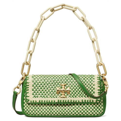 Tory Burch Kira Chevron Woven Small Flap Shoulder Bag