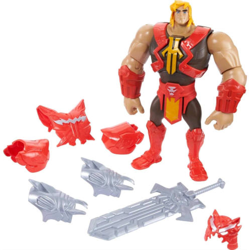 Masters of the Universe Deluxe He-Man Power Attack Action Figure, 8.5-in Battle Character for Storytelling Play, Gift for Fans 4 Years and Older