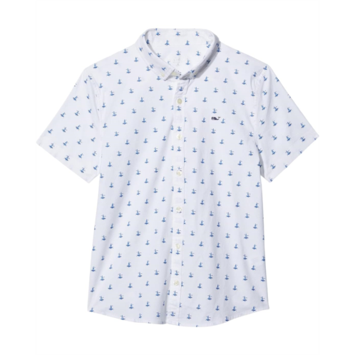 Vineyard Vines Kids Sailboat Micro Printed Short Sleeve (Toddler/Little Kids/Big Kids)