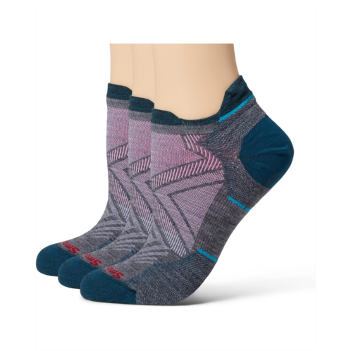 Womens Smartwool Run Zero Cushion Low Ankle Socks 3-Pack