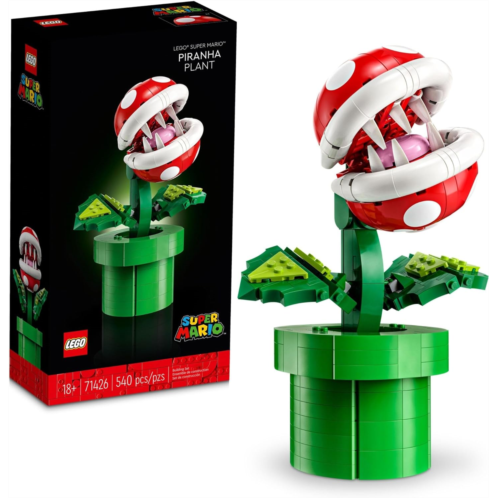 LEGO Super Mario Piranha Plant, Build and Display Super Mario Brothers Collectible for Adults and Teens, Authentically Detailed Posable Figure, Birthday Gift for Gamers and Super M