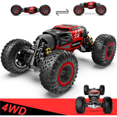 BEZGAR 1:14 Scale 4WD RC Crawler Truck - 15 Km/h All Terrain Electric Toy Car with Rechargeable Battery for Kids, Teens and Adults