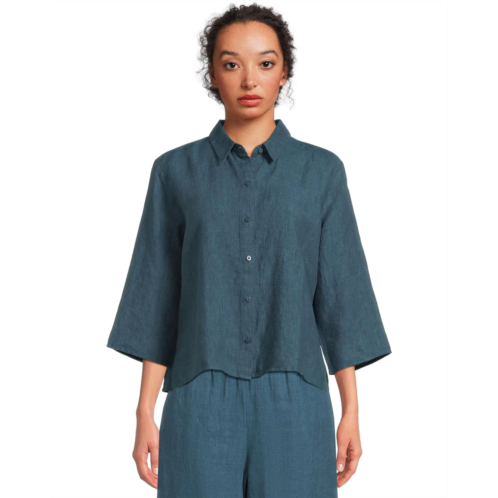 Womens Eileen Fisher Classic Collar Shirt