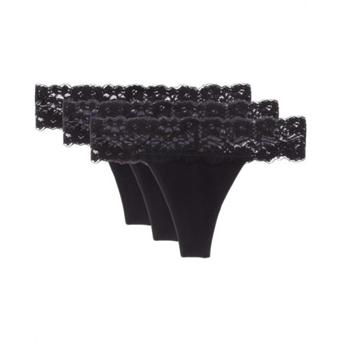 Womens PACT Lace Waist Thong 3-Pack