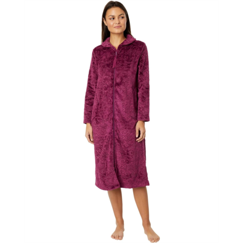 Karen Neuburger Petite Long Sleeve 47 Shawl Collar Zip Robe