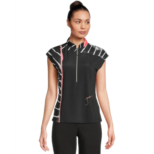Womens Jamie Sadock Twist & Turn Print Short Sleeve Top