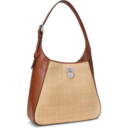 POLO RALPH LAUREN Lauren Ralph Lauren Raffia Large Tanner Shoulder Bag