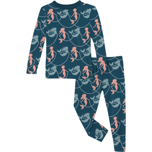 Kickee Pants Kids Print Long Sleeve Pajama Set (Toddler/Little Kids/Big Kids)