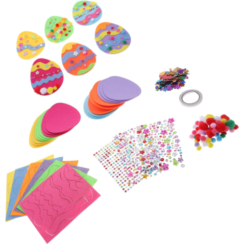 Toyvian 1 Set Easter Egg Crafting Kit Easter Party Supplies Hanging Easter Tree Decorations Easter Egg Hanging Ornaments Spring Kids Party Supplies Easter Supplies Child Props Eggs