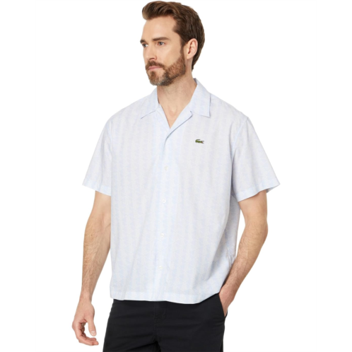 Lacoste Short Sleeve Relaxed Fit Monogram Woven Shirt