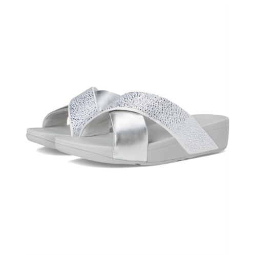 FitFlop Lulu Crystal-Mix Metallic Cross Slides