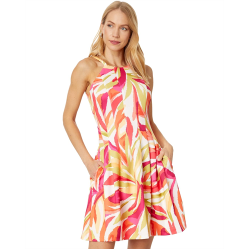 Vince Camuto Printed Scuba Halter Dress