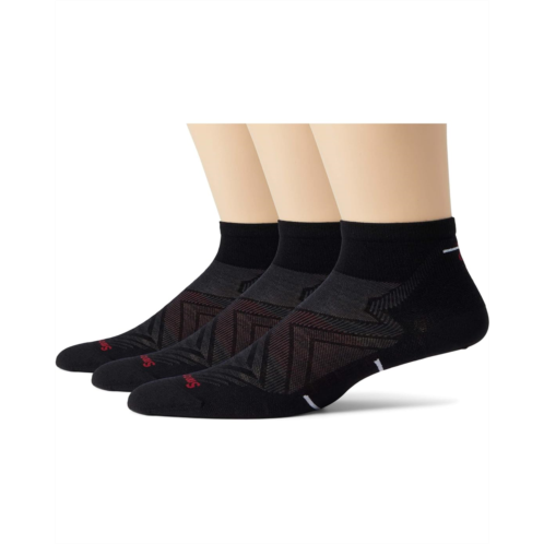 Mens Smartwool Run Zero Cushion Ankle Socks 3-Pack