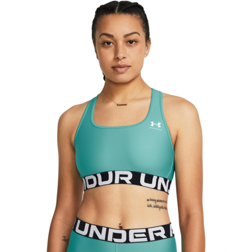 Under Armour HeatGear Authentics Mid Impact Branded Sports Bra