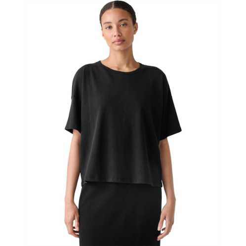 Eileen Fisher Crew Neck Short Sleeve Box Top