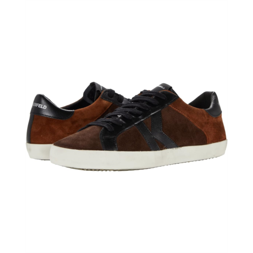 Karl Lagerfeld Paris Suede K Sneaker On Distressed Banded Sole