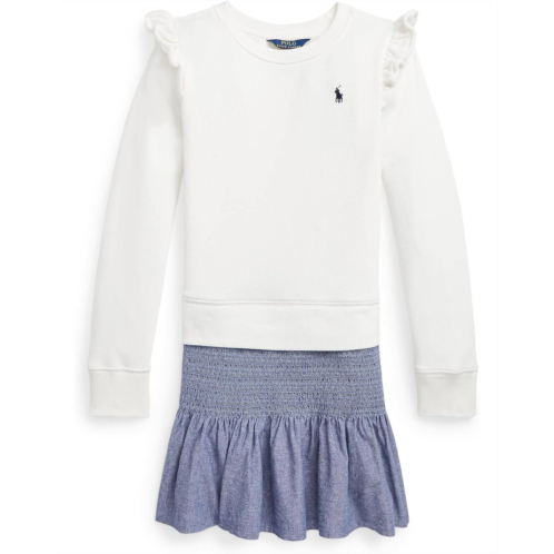Polo Ralph Lauren Kids Chambray & Fleece Sweatshirt Dress (Big Kids)