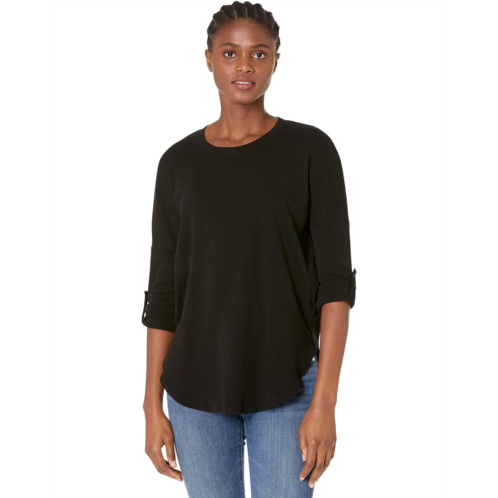 Bobi Los Angeles Recycled Jersey Tab Sleeve Pleated Back Tee