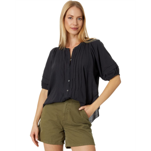 Lucky Brand Pin Tuck Peasant Blouse