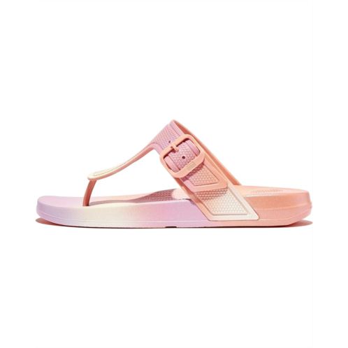 Womens FitFlop Iqushion Iridescent Adjustable Buckle Flip-Flops