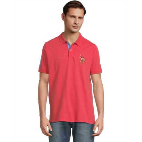 U.S. POLO ASSN. Multicolor Double Rider Logo Solid Pique Polo