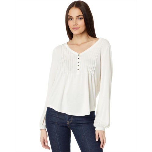 Lucky Brand Sandwash Pin Tuck Top