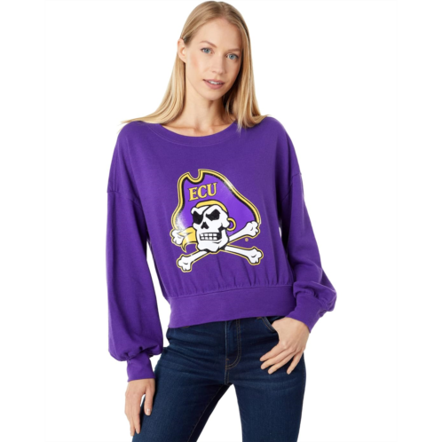 Lauren James East Carolina Pirates Cropped Crew Neck Sweatshirt