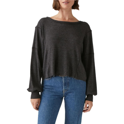 Womens Michael Stars Cait Rib Mix Pullover