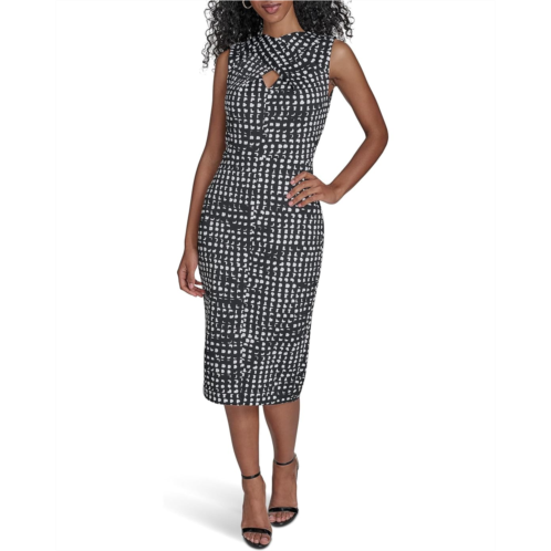 Calvin Klein Slvless Scuba Sheath Midi