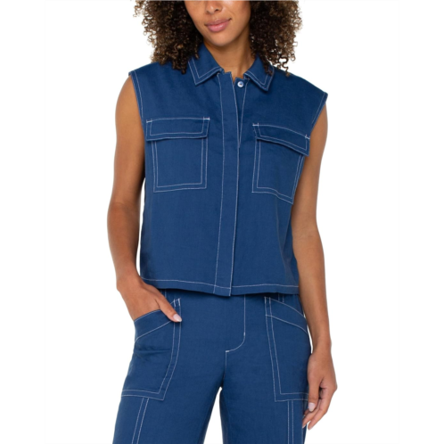 Liverpool Los Angeles Sleeveless Cargo Shirt