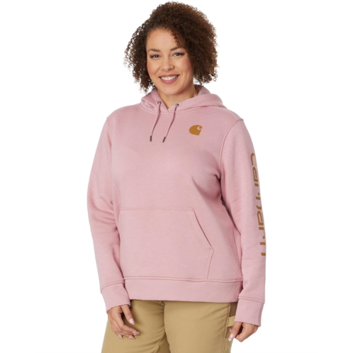 Carhartt Plus Size Clarksburg Sleeve Logo Hooded Sweatshirt
