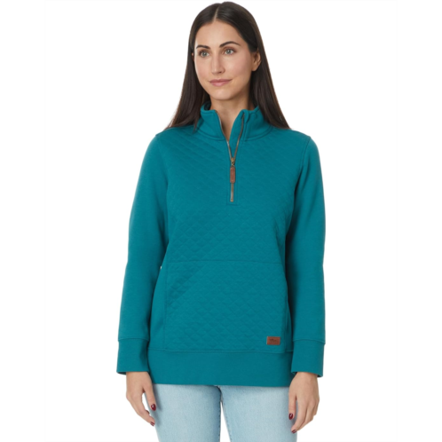 L.L.Bean Quilted Sweatshirt 1/4 Zip Pullover Long Sleeve