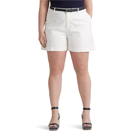 POLO Ralph Lauren Plus Size Pleated Stretch Cotton Shorts