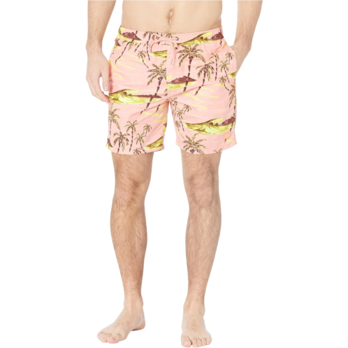 Scotch & Soda Mid Length Recycled Polyester Printed Swim Shorts