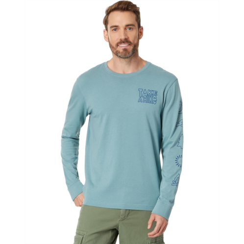 Mens Life is Good Outdoor Icons Long Sleeve Crusher Tee