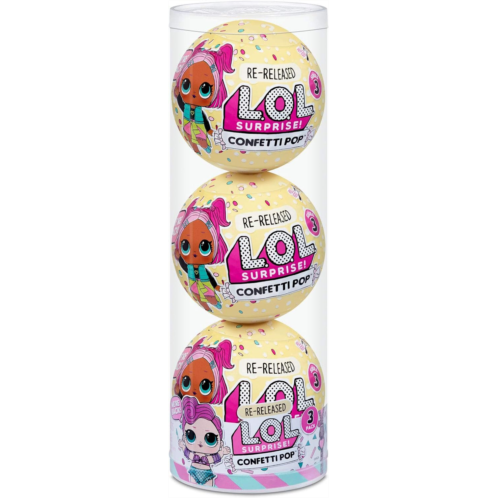 L.O.L. Surprise! Confetti Pop 3 Pack Waves - 3 Re-Released Dolls Each with 9 Surprises