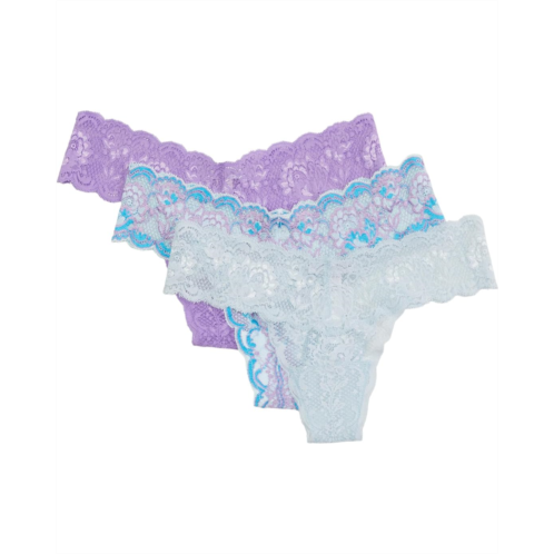 Womens Cosabella Never Say Never Solid Print Mix Cutie Thong 3-Pack
