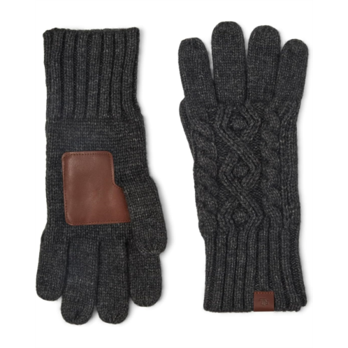 POLO Ralph Lauren LAUREN Ralph Lauren Cable Glove with Leather Palm Patch