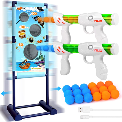 DX DA XIN Upgraded Shooting Game for Kids, Gun Games Nerf Targets for Shooting Practice, Toy Guns with Moving Target for Boys Age 4 5 6 7 8 9 Years Old