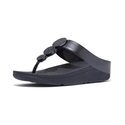 Womens FitFlop Halo Bead-Circle Metallic Toe-Post Sandals