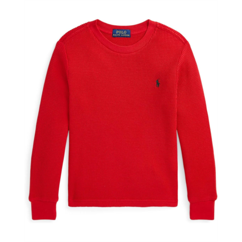 Polo Ralph Lauren Kids Waffle-Knit Cotton Long Sleeve Tee (Toddler/Little Kids)