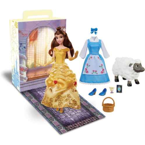 Disney Store Official Belle Story Doll, Beauty and The Beast, 11 Inches, Fully Posable Toy in Glittering Outfit - Suitable for Ages 3+ Toy Figure