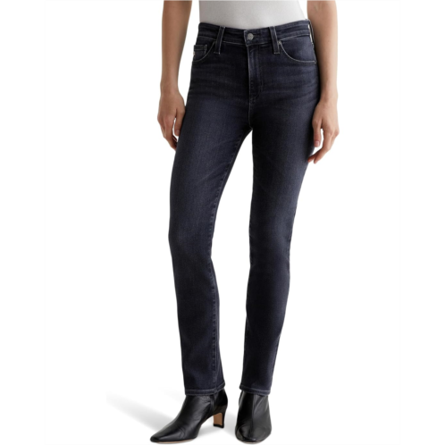 Womens AG Jeans Mari Mid Rise Slim Straight Jeans in 8 Years Black Salt