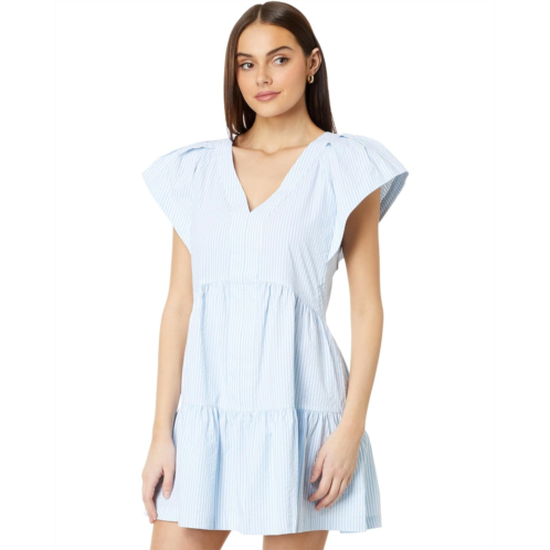 Womens Vineyard Vines Harbor Tiered Ruffle Slv Dress