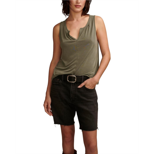 Womens Lucky Brand Sandwash V Neck Tank