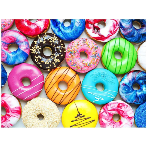 Fishwisdom 500 Pieces Jigsaw Puzzles Donuts for Adults and Teens and Kids Family Happy Gift Idea New