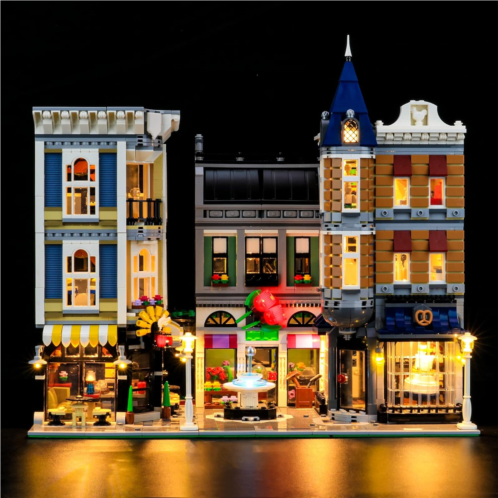YEABRICKS LED Light for Lego-10255 Creator The Assembly Square Building Blocks Model (Lego Set NOT Included)