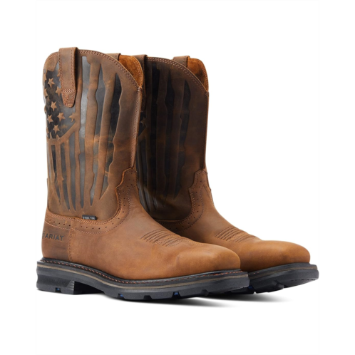 Mens Ariat Sierra Shock Shield Patriot Steel Toe Work Boot