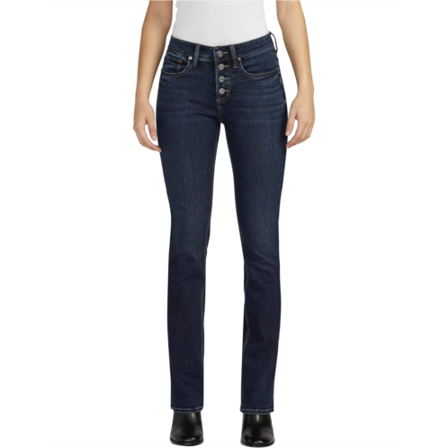 Silver Jeans Co. Womens Silver Jeans Co Suki Mid Rise Curvy Fit Slim Bootcut Jeans L93639EDB499